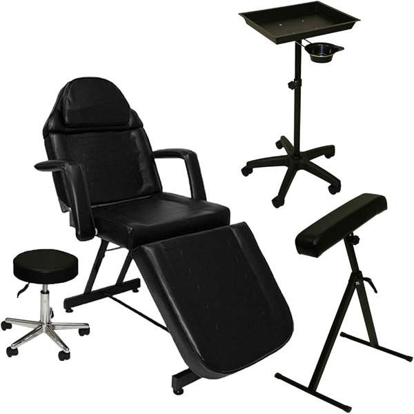 Silla de cama portátil para tatuajes